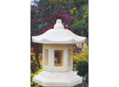 Außenleuchte Lampe Terrassen Stein Skulptur Leuchte Beleuchtung Laterne Garten