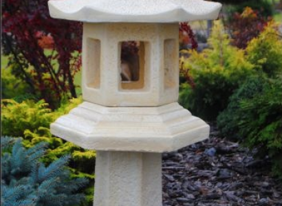 Lampe Außenleuchte Garten Skulptur Beleuchtung Figur Terrassen Leuchte Stein Neu