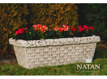 Garten Blumenkorb Blumen Gefäss Terrasse Dekoration Statue Figuren Blumenkasten