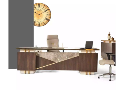 Eckschreibtisch Luxus Edelstahlmöbel Arbeitszimmer Büro Schreibtisch Neu