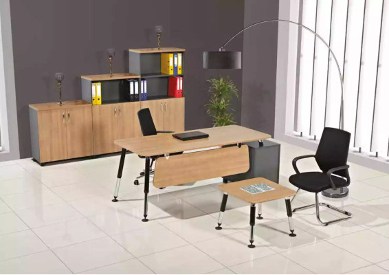 Holzmöbel Arbeitszimmer Schreibtisch Aktenschrank Couchtisch Set Tisch 3tlg