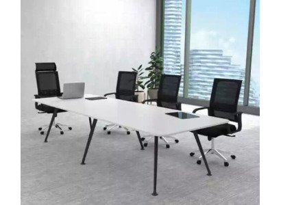 Weißer Besprechungstisch Konferenztisch Arbeitszimmer Einrichtung Stil