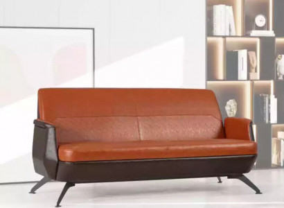 Moderner Leder Zweisitzer Arbeitszimmermöbel Designer Couch Büromöbel