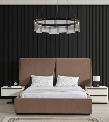 Schlafzimmermöbel Schlafzimmer Set Doppelbett Bett Nachttische 3tlg Beige