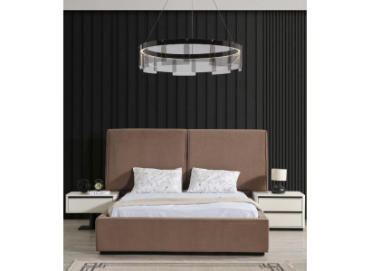 Schlafzimmermöbel Schlafzimmer Set Doppelbett Bett Nachttische 3tlg Beige