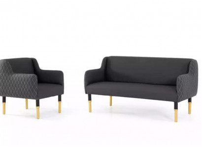 Sofa-Set Edelstahlmöbel Sofagarnitur Zweisitzer Einsitzer Sessel Polster