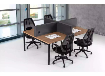 Arbeitszimmermöbel Schreibtischgarnitur Office Möbel Bürotisch Tisch Holz