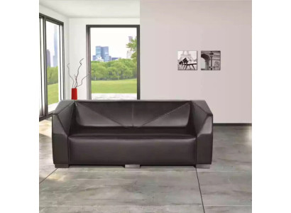 Schwarzer Dreisitzer Arbeitszimmermöbel Textil Couch Luxus Designer Sofa