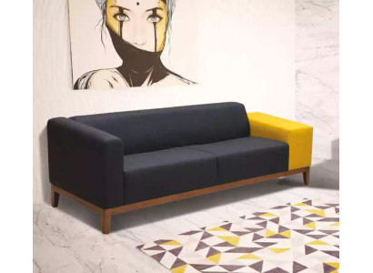 Dreisitzer Sofa Couch Arbeitzimmer Luxus Möbel Textil Polstersofa