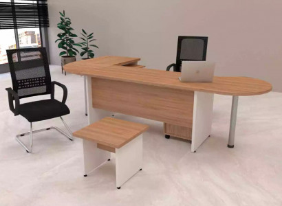 Designer Set 2 tlg Moderne Arbeitszimmer Büro Komplett Eckschreibtisch