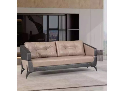 Dreisitzer Sofa Luxus Möbel Arbeitszimmer Polster Stoff Büromöbel