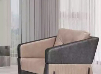 Beige Sessel Arbeitszimmer Textil Möbel Luxus Sitz Polstersessel Lehntuhl