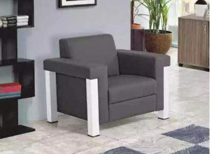 Grau Sessel Büroeinrichtung Arbeitszimmer Polstersessel Modern Sitz Möbel