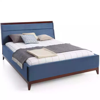 Bett Schlafzimmer Luxus möbel in blauer Farbe Neuheit für Ihre Innenräume