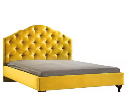 Chesterfield gelbes Bett für das Schlafzimmer Betten Doppel helle Luxus