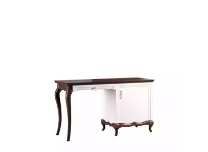 Klassischer Schreibtisch Luxuriöse Büromöbel aus weißem Holz Exklusiv