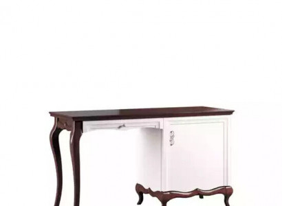 Klassischer Schreibtisch Luxuriöse Büromöbel aus weißem Holz Exklusiv