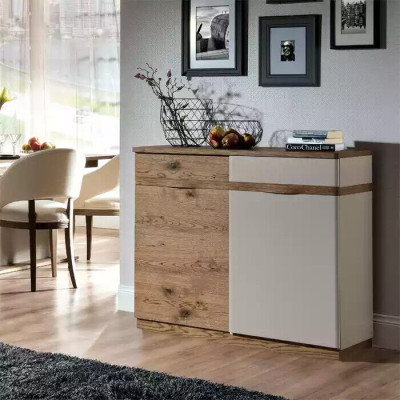 Kommode mit 3 Schubladen Sideboard weiß Anrichte holz modern