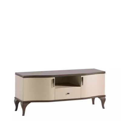 TV-Ständer Wohnzimmer beige Möbel Holz Sideboard Stil modern