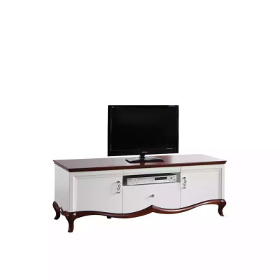 rtv Lowboard tv Ständer Sideboard Holz Luxus weiß Wohnzimmer Schrank