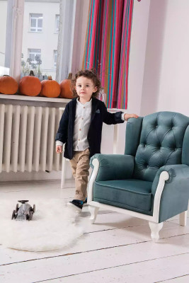 Kinder Sessel weich Designer Lehn Stuhl Polster Sofa 1 Sitzer