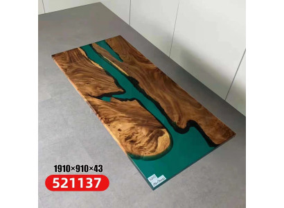 epoxid harz esstisch echtes holz massive möbel wasserfall epoxy tisch 191x91cm