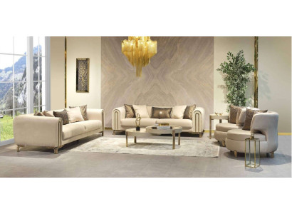 Sofagarnitur 3+3+1 Sitzer Sitzpolster Couchen Set Design Sofa Neu 4tlg. Stoff