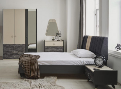 Luxuriöses stilvolle Schlafzimmer Modernes Einrichtung Bett 5tlg. Sets