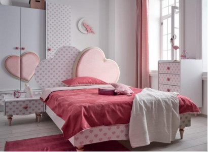 Modern Betten Kinderbett Kinderzimmer Bett Kinderbett Möbel Holz Weiß Neu