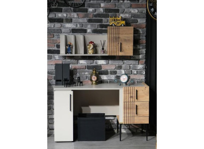 Stilvolle Büromöbel komplett Set Regal Schreibtisch Holz Top-Qualität neu