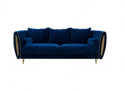 Design Blau 3 Sitzer Relax Sofas Sofa Textil Polster Couch Stoff Couchen