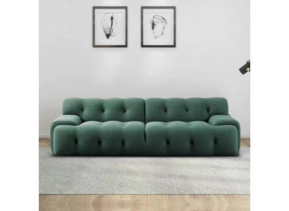 Exklusives luxuriöse 3-Sitzer-Sofa Stoffsitz moderne Textilmöbel Grün Farbe