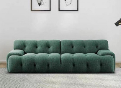 Exklusives luxuriöse 3-Sitzer-Sofa Stoffsitz moderne Textilmöbel Grün Farbe