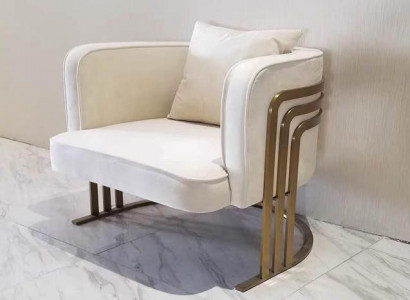 Hochwertig Textil Sessel Stilvolle Weiß Sessel modern Sessel Fernseh Couch