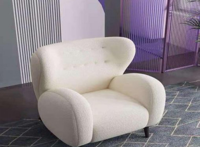 Stilvolle modern Sessel Weiß Sessel Fernseh Couch 1 Sitzer Sofa Textil