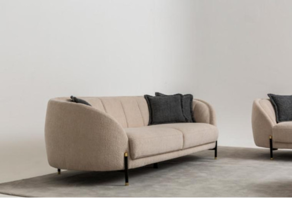 Sofagarnitur 4 3 1 Sitzer Wohnzimmer Komplett Sofas Set Beige Modern Set