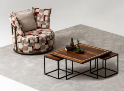 Design Stoff Mehrfarbig Couch Sessel 1 Sitzer Polster Sofas Lounge Club Neu