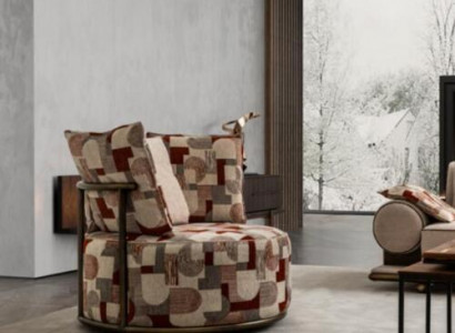 Modern Mehrfarbig Sessel Design Sofa Sitzer Luxus Relax Textil Lounge Polster