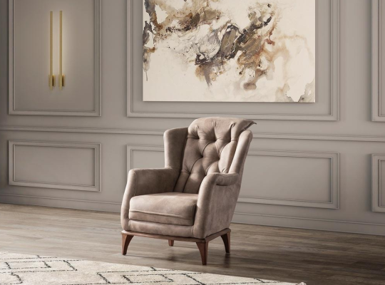 Chesterfield Robuste 2x Stofsessel Luxuriöser 1-Sitzer Moderne Möbel