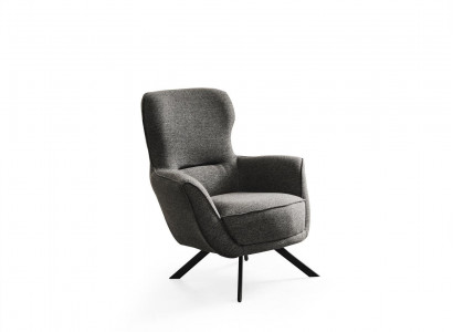 Grau Farbe Modern Design 1-Sitzer Sessel Stoff Textil Material Modern Design