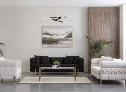 Couchgarnitur 3+3+1 Sitzer Luxus Sessel Wohnzimmer Garnitur Sofas 3tlg