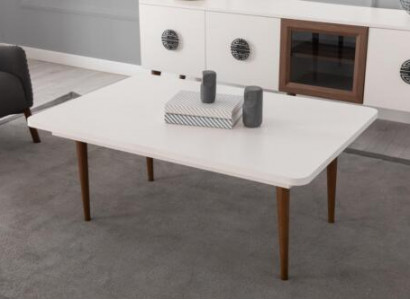 Luxus Hellbrauner Wohnzimmer Couchtisch Stilvoller Rechteckiger Holztisch