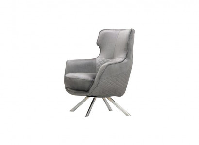 Innovativer Grauer Sessel Luxuriöser Clubsessel Wohnzimmer Lehnsessel