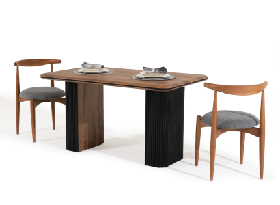 Esszimmer Garnitur Essgruppe Esstisch Stühle 5tlg Braun Klassischе