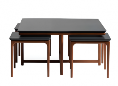 Gruppe Couchtische Beistelltische Kaffeetische Sofatische Holz Schwarz