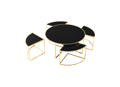 Couchtische Komplette Tische Beistelltische Sofatische 5tlg Schwarz