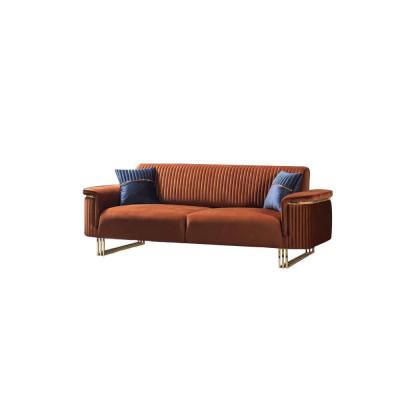 Luxuriöse Wohnzimmer Möbel Designer Braunes Sofa Exklusiver Sessel 2tlg