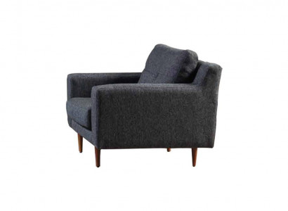 Polster Grauer 1-Sitzer Wohnzimmer Möbel Stilvoller Sessel Moderner Sitz