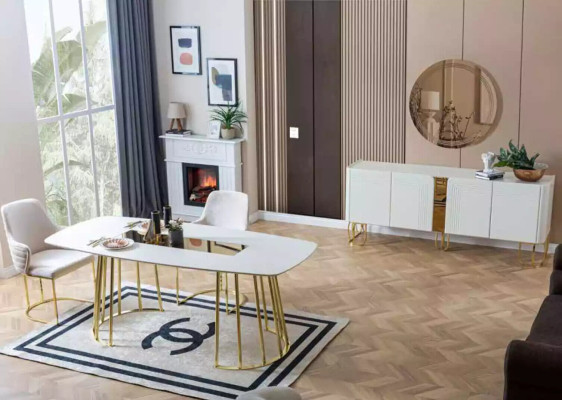 Esstisch Luxus Küchentisch aus Holz Esstisch neu Stil Modernweiß
