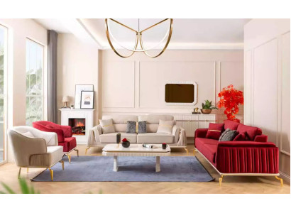 Wohnzimmer Sofagarnitur Set 3311Sitzer Sofa Couchgarnitur Möbel